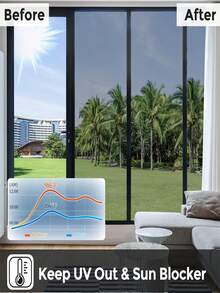 One Way Window Film: Reflective Window UV Film, Mirror Anti Glare Window Film Privacy One Way Clear Heat Control Window Tint Film Sun Blocker For Home, Office - Multicolor - View 9