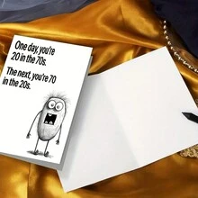 1張70歲生日卡，有趣的70歲生日卡，父親、兄弟生日卡，有趣的變老壯年生日卡，生日卡，小型商務用品，感謝卡，生日禮物，禮物卡，不尋常的物品 - 粉色 - 查看 4