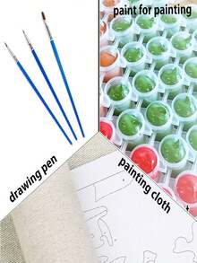 个性化 DIY 公主数字油画套装，一幅精心绘制的油画，通过色彩展示您的个性化，选择一幅画来装饰您的空间。 - 寶藍色 - 查看 5