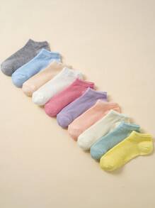 10pairs/Pack Boys & Girls Mesh Breathable Socks, Comfortable Infant Socks