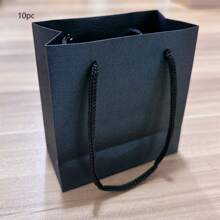 1/5/10入組戒指盒，手鍊，珠寶包裝盒，吊墜項鍊，荔枝紋飾品盒，耳環，小紙盒 - 黑色碎皮紋 - 查看 13