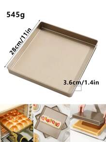 1pc 28x28cm Square Cake Roll Mold Cake Baking Pan Oven Dedicated Swiss Roll Towel Roll For Home Use Snowflake Pastry Tool Non-Stick Square Mold