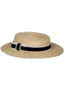 HIMESPORT FS 2025 Flat Top Straw Hat With Velvet And Crochet Ribbon Bow Fascinator Hats For Women Lady Short Brim Cocktail Tea Party Dress Cap Hat