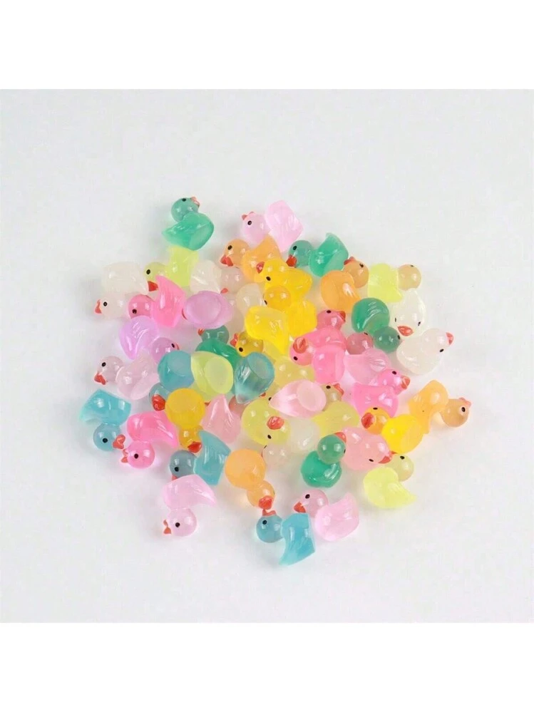 XIAQICA 150 Pezzi Paperelle Mini Luminoso Paperella, Mini Anatre In Resina, Anatre In Miniatura Colore per Giardino, Paesaggio, Casa Delle Bambole Ornamento Fai da Te