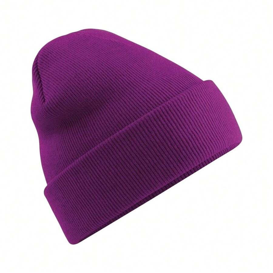 Beechfield Soft Feel Knitted Winter Hat (Magenta) - Magenta - View 1