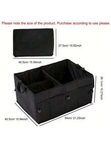 1 pièce Organiseur de coffre de voiture, sac de boîte de rangement en tissu Oxford, sac de rangement portable pliable
