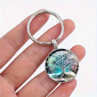 Tree Of Life Pendant Keychain And Necklace For Men, Vintage Bag Ornament, Bag Purse Charm Accessories