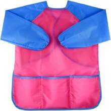 Waterproof Art Smock, Kids Art Aprons Children's Art Smock Long Sleeve With 3 Roomy Pockets (Paints And Brushes Not Included) - Multicolor - View 12