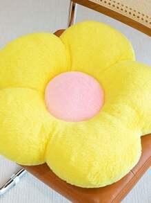 1個花狀座墊枕頭裝飾，向日葵花瓣坐墊適用於辦公室教室椅子和沙發