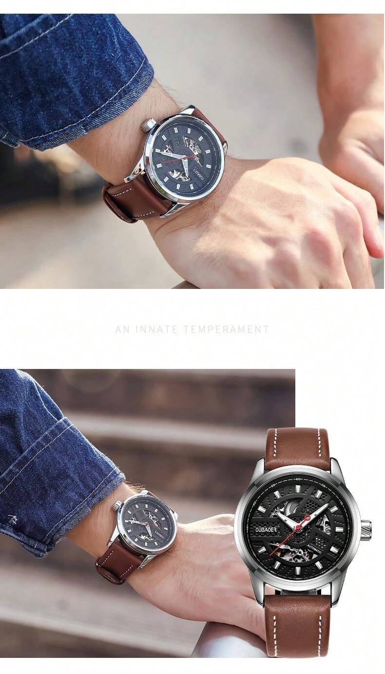 OUBAOER 2024 New Fashion Casual Architect Series Men Stopwatch ...