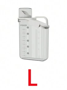 1 pieza Contenedor de almacenamiento para detergente de lavandería, dispensador transparente de detergente con taza medidora y marcas de escala, caja sellada a prueba de humedad para detergente y otros suministros de lavandería - Blanco - Ver 9
