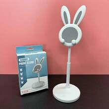 Phone & Tablet Stand, Universal Desktop Slouchy Bracket For Live Streaming, Online Learning And Watching TV, Foldable & Adjustable, Compact & Portable Bedside Holder For Home Use, Compatible With IPad And Other Tablets - White - View 4