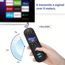 Control remoto de repuesto solo para TV Roku, compatible con Roku/Hisense Roku/Onn Roku/Sharp Roku/Element Roku/Westinghouse Roku/ Series de TV inteligentes Roku (no para Roku Stick y Roku Box) - Negro - Ver 8