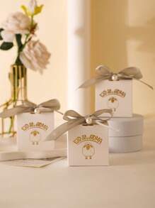 10/30入組新款伊德哈杀礼盒羊形状巧克力糖果盒子，节日派对礼品包装盒 - 銀色 - 查看 6