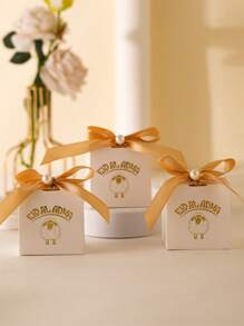 10/30入組新款伊德哈杀礼盒羊形状巧克力糖果盒子，节日派对礼品包装盒 - 銀色 - 查看 10