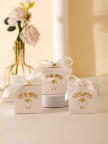 10/30入組新款伊德哈杀礼盒羊形状巧克力糖果盒子，节日派对礼品包装盒 - 銀色 - 查看 5