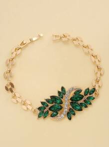 1pc Crystal & Rhinestone Decor S-Shaped Bracelet