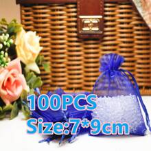 100pcs Organza Gift Bags, 7*9cm Size, Suitable For Weddings, Candy Favors, Gifts, Parties, Home Decor, Baking, Jewelry, All Seasons And Celebrations - Multicolor - View 19