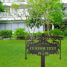 1PC Tùy Chỉnh Tên Hoa Cây Bụi Sân Nghệ Thuật, Kim Loại Cổ Phần Sân Vườn, Cá Tính Sân Vườn Ký, Sân Vườn Ngoài Trời Kim Loại Nghệ Thuật, Kim Loại Sân Trang Trí - màu đen - Xem 10