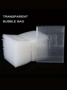 20x15公分/ 7.9x5.9吋透明袋：防震聚苯乙烯機派對快遞郵件防震包，自封式透明氣墊緩衝包裝袋，雙層防震氣泡袋，適用於搬家，運輸，包裝和儲存保護儲藏袋 - 無色 - 查看 1