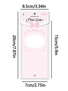 隨機100頁韓式甜美女孩心形蝴蝶結花邊方格設計便條紙，可撕下 - 彩色 - 查看 9