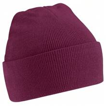 Beechfield Soft Feel Knitted Winter Hat (Burgundy) - Burgundy - View 2