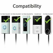 Video Ring Doorbell Power Supply Adapter 24V 1/2/2 Pro Transformer Adapter Wire