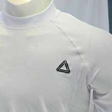 Playera Deportiva Licra Manga Larga Para Hombre, Secado Rápido, Gran Elasticidad, Transpirable, Básica Para Entrenamiento y Gimnasio - Blanco - Ver 3