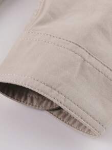 LEDUNTINO [Frühling/Sommer] Herren Mode Button-up Lässiges Outdoor Hemd, Einfarbig Grün, Sport, Cargo, Freundesgeschenk, Herren Langarm Hemd für Frühling Herbst, Mehrfarbig, Doppelte Tasche, Hemd mit Kragen für Frühling Herbst Kleidung - Beige - Übersicht 7