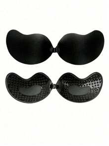 1sets Of Women's Strapless Silicone Adhesive Bras, Push-Up Sports Self-Adhesive Sleeves, Mango Breast Patches Push-Up Breathable Silicone Invisible Bra For Wedding Dresses, Sports, Strapless Dresses Or Evening Dresses, Silicone Breast Patches,No Bra Easier