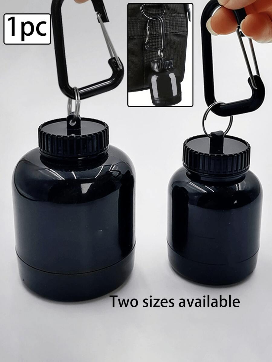 1/2PCS 100ml/200ml Protein Powder Pill Bottle, Outdoor, Mountaineering, Fitness, Portable Water Bottle, With Keychain, Can Hang Backpack, Mini Portable, Powder Beverages, Sports, Travel, Portable Keychain, One Small Cup, Exquisite And Compact, Black Fitness Funnel, Medicine Bottle, Small Medicine Box, Can Store Small Items