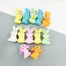 1 modelo de juguete de conejito de goma suave TPR, muñeco de conejo - multicolor - Ver 9