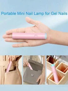 LULAA UV LED指甲燈，適用於凝膠甲油，迷你USB便攜式指甲燈，適用於家用和沙龍，是女孩子最好的禮物 - 粉色 - 查看 7