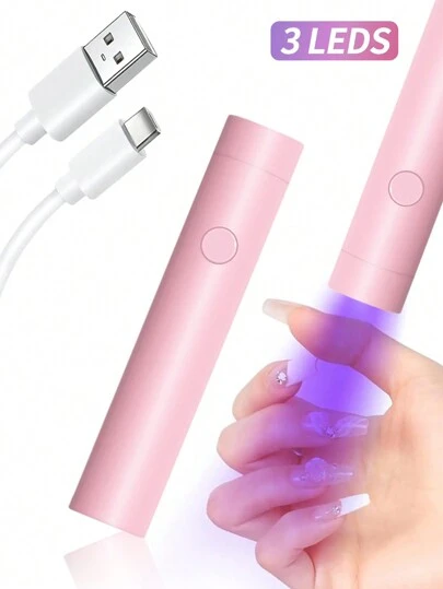 LULAA UV LED指甲燈，適用於凝膠甲油，迷你USB便攜式指甲燈，適用於家用和沙龍，是女孩子最好的禮物