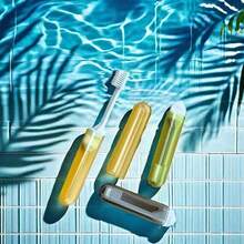 1pc Compact Foldable Soft Bristle Adult Toothbrush, Colorful, Portable Travel Size For Hotels - Multicolor - View 7