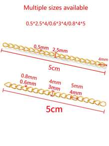 20strand/pack 5cm Stainless Steel 5 MM Extension Chain Anti-Fading Tail Chain For DIY Necklace Bracelet Anklet Making