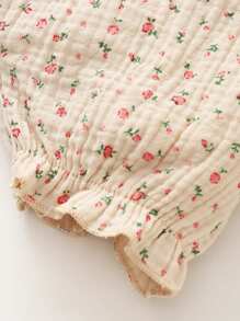 MommBaby Mono con mangas cortas y estampado floral para bebé niña