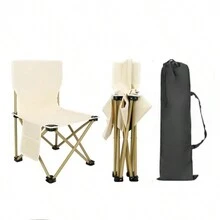 1把簡約時尚戶外折疊椅，適用於露營、釣魚、自駕遊、素描和日常使用