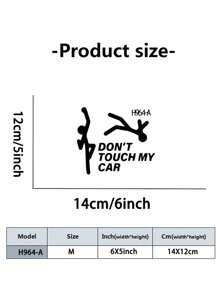 1 pieza, Pegatina de coche removible que dice "No toques mi carro" - Negro - Ver 8
