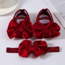 1pc Baby Bow Headband + 1 Pair Toddler Socks, Baby Birthday Gift Love Valentine