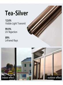 Window Film Privacy, One Way Mirror Film Self-Adhesive Reflective Window Film Anti Glare Privacy Film For Glass Windows Bathroom Window Tint Film UV Blocking For Home Office - Multicolor - View 20