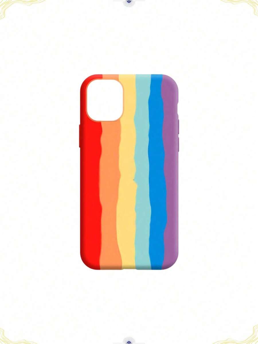 Capa Anti Shock Rainbow Compatível Com iPhone 7/8 PLUS, 11, 11 Pro , Pro Max, 12 Pro Max - Vermelho - Visão 1