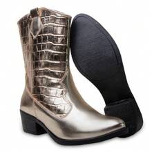 Women Ankle Boots & Booties - 金色 - 查看 3