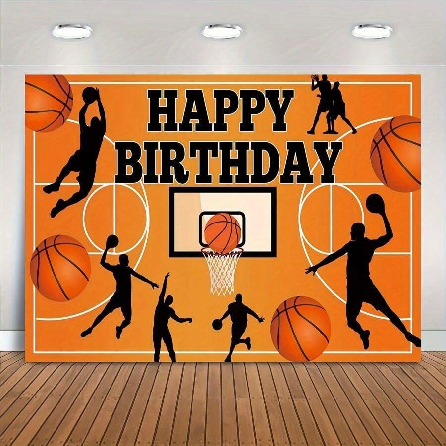 1 pieza Decoración de fiesta de cumpleaños Baloncesto Feliz cumpleaños