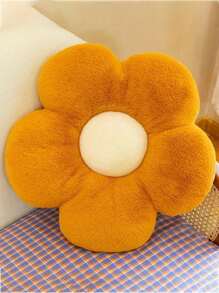 1個花狀座墊枕頭裝飾，向日葵花瓣坐墊適用於辦公室教室椅子和沙發