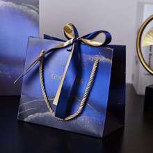 5 Túi Quà Tinh Tế Bằng Bìa Cứng Màu Trắng, Có Tay Cầm Ruy Băng Satin Đôi Dùng Để Đóng Gói Kẹo Và Quà Tặng - 25*20*12cm - Xem 1