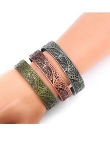 1 Stück Vintage geprägtes Magnetisches Kupferarmband, geeignet für Männer & Frauen, Magnetisch für eine verbesserte Blutzirkulation, ideal als Geschenk und für den täglichen Gebrauch
