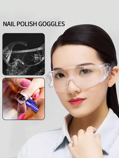 Anti-Fog And Windproof Goggles For Nail Art-Protective Eyewear For Dust-Proof, Splash-Proof And Debris-Resistant, Acrylic Eye Mask With High Definition, Transparent And Anti-Fog Performance, Designed For Nail Salons And Nail Workers,Nail Supplies,Nail Tools,Nail Art Tools,Back To School,Nails,Nail Tools For Press On Nails
