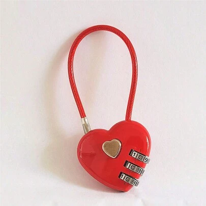 1pc Multifunctional Smart Heart Lock Zinc Alloy Suitcase Luggage Bag Password Key Anti-Theft Lock Travel Supplies Travel Essentials Cute Gift For Girls Ladies Travel Essentials Portable For Dorm School Supplies For Travel Backpack Travel Bag Luggage Suitcase Travel Gear Gym Equipment Valentines