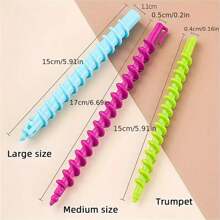 Plastic Spiral Perm Stick Heatless Hair Curler Women Curly Hair Rollers No Heat Curls Cold Perm Bar Barber Hair Styling Tool Hair Rollers For Women Hair Curler Heatless - Color Sent Randomly - View 12